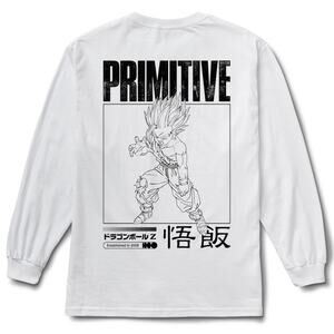 Primitive Skate X Dragon Ball Z Mens T-Shirt Vengeance Anime Long Sleeve Tee